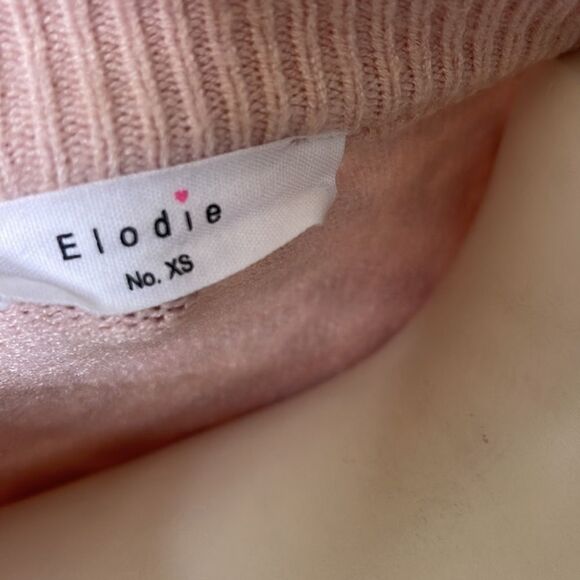 Elodie Pink Cheetah Print Knit Pullover Sweater size xs - Picture 6 of 7